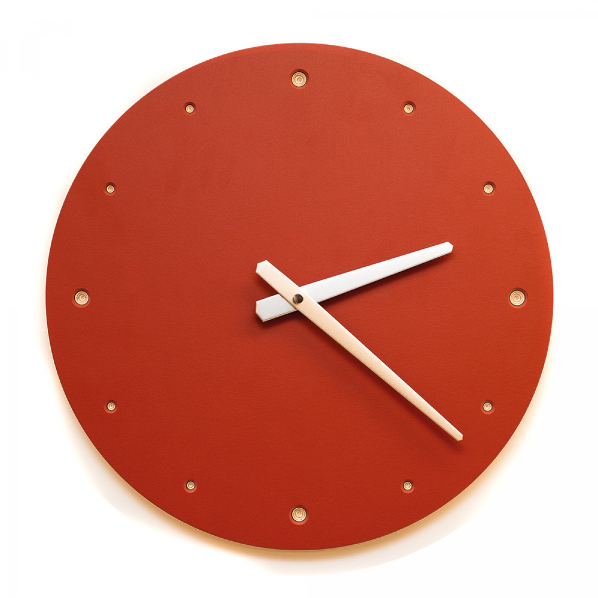 klotzaufklotz Wanduhr Rot