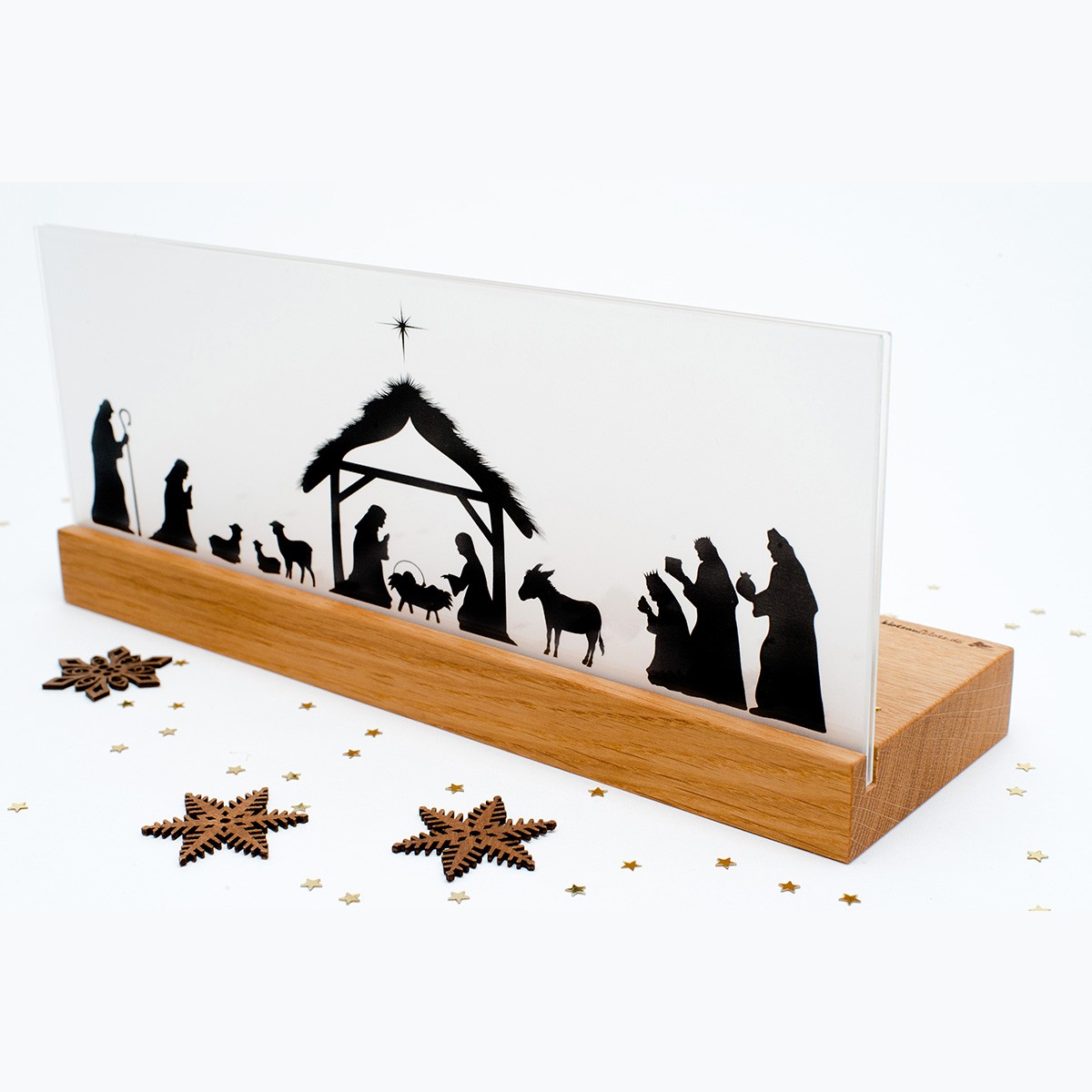 klotzaufklotz Weihnachtskrippe Bethlehem Holz (Eiche)