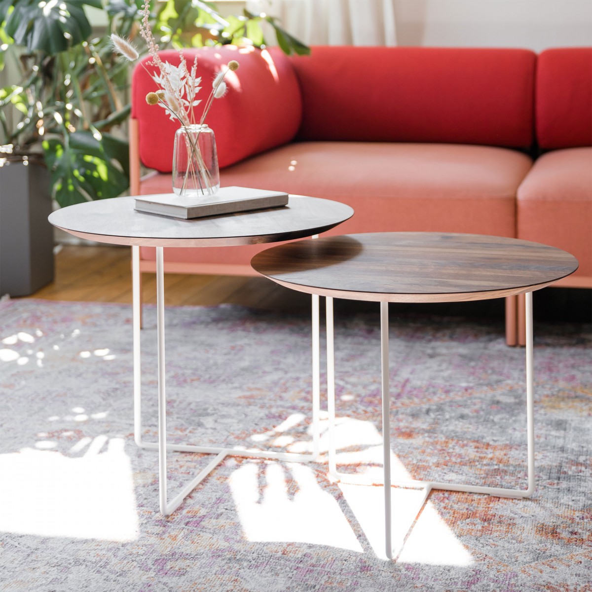 weld & co Beistelltisch Nussbaum 01 weiß