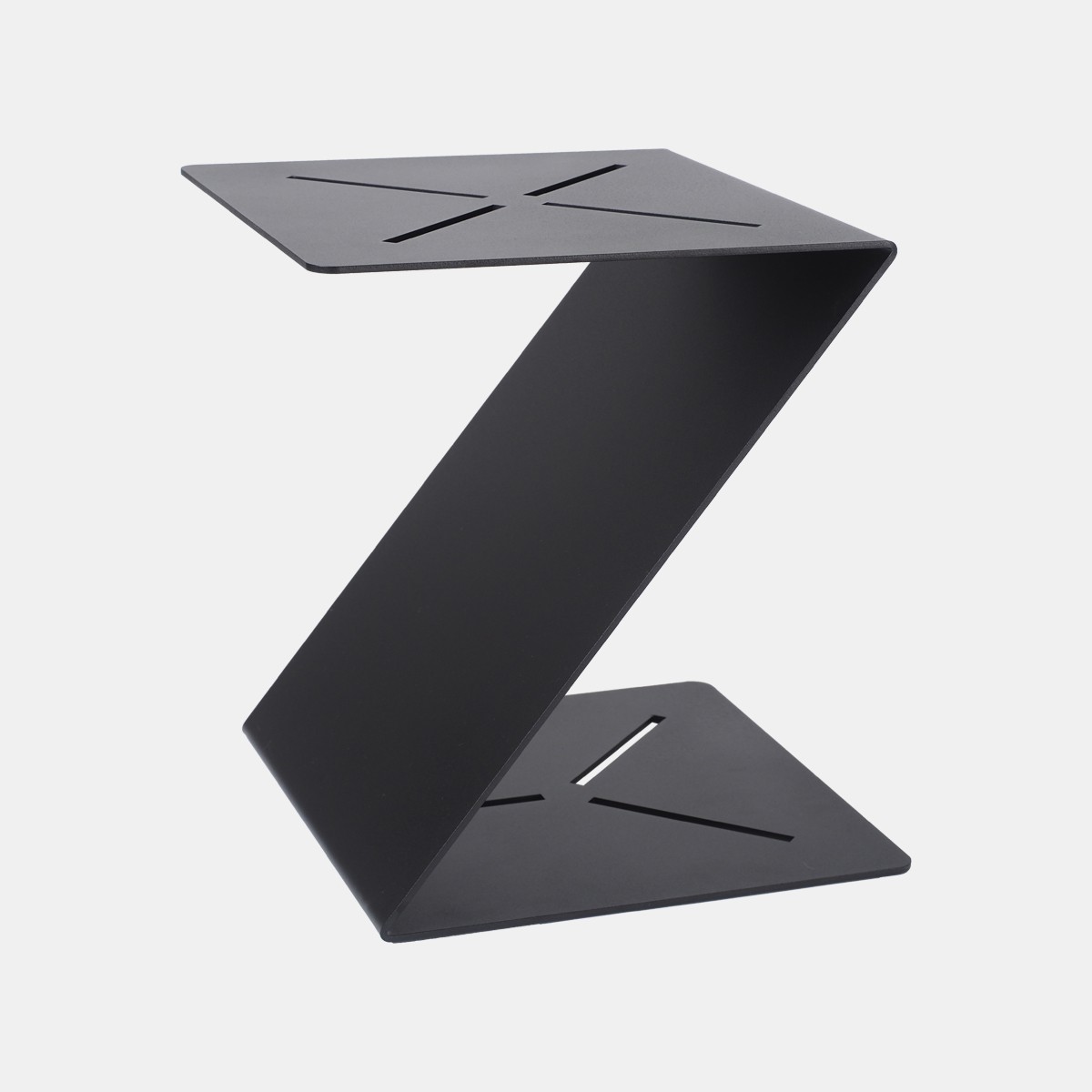 hinzkunst Beistelltisch „XYZ“ Edelstahl pulverbeschichtet, tiefschwarz