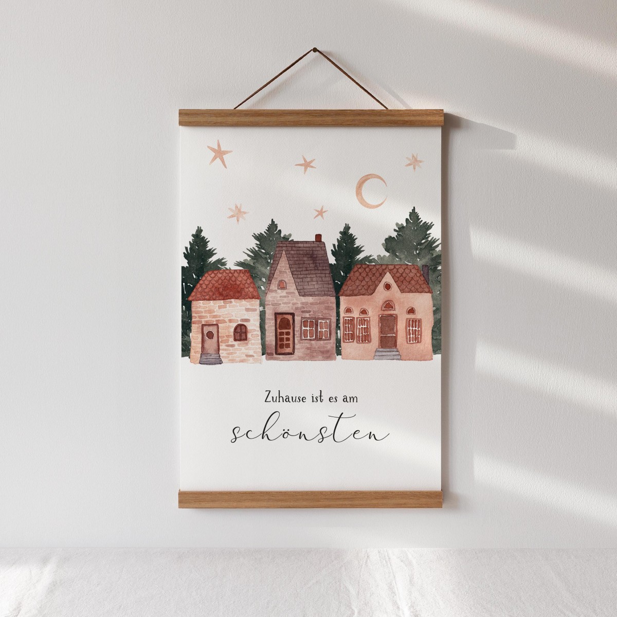 Paperlandscape | Kunstdruck | winterliche Häuser