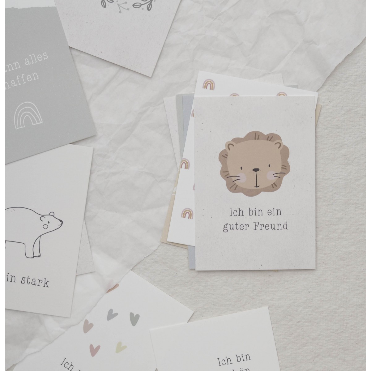 Kruth Design KINDER AFFIRMATIONSKARTEN / Karten Set Kinder Mutmachkarten, Ermutigungen, Geburtstagsgeschenk für Kinder