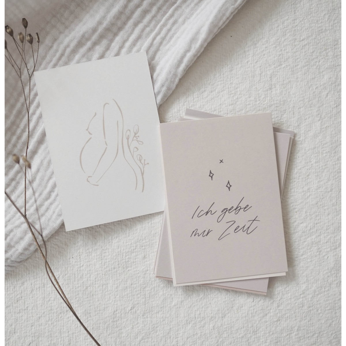 Kruth Design AFFIRMATIONSKARTEN SET MAMA / Mutmacher Karten 22 Karten Sprüchen und Illustrationen für die Schwangerschaft Wochenbett Geburt Affirmationen