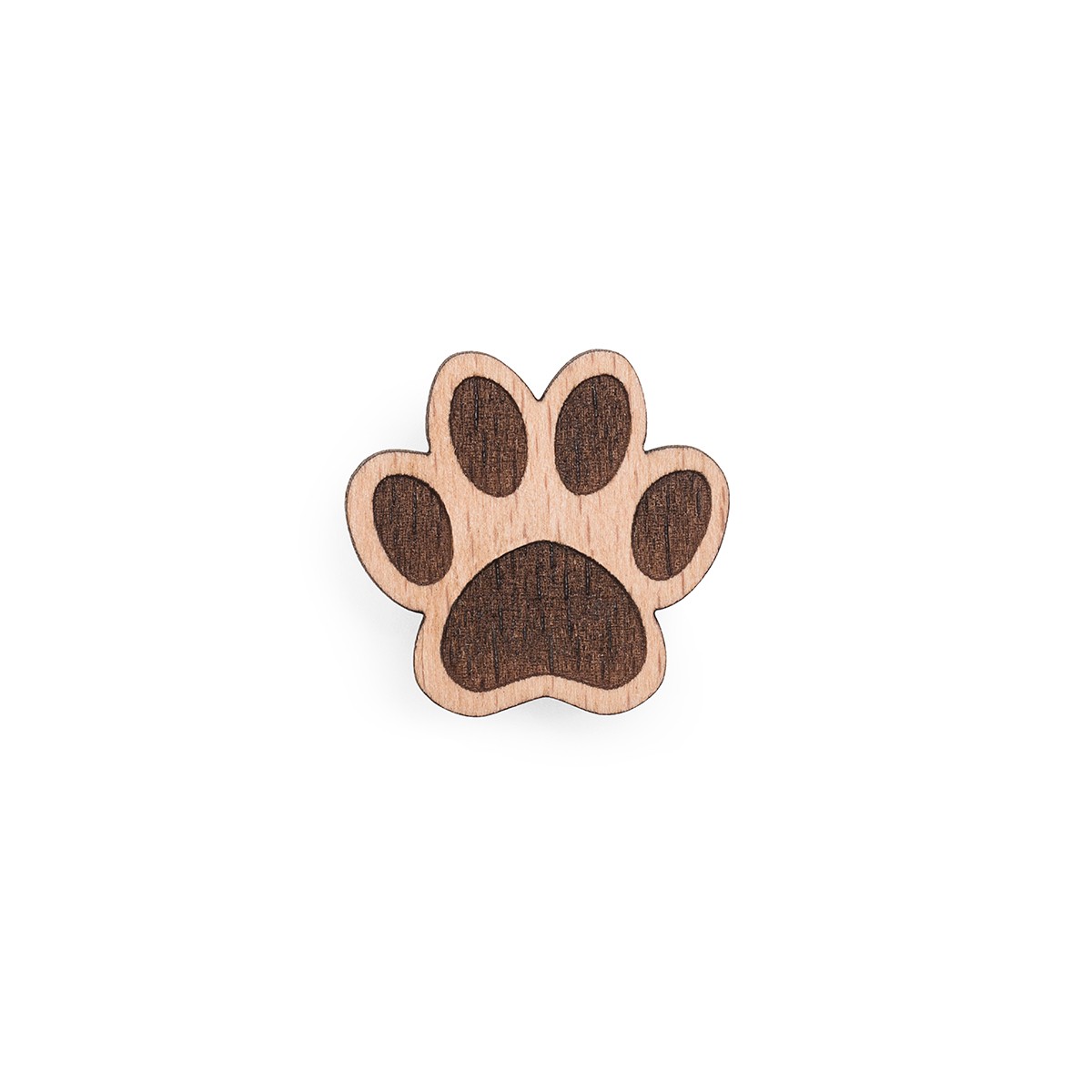 BeWooden Holzbrosche - Paw Brooch