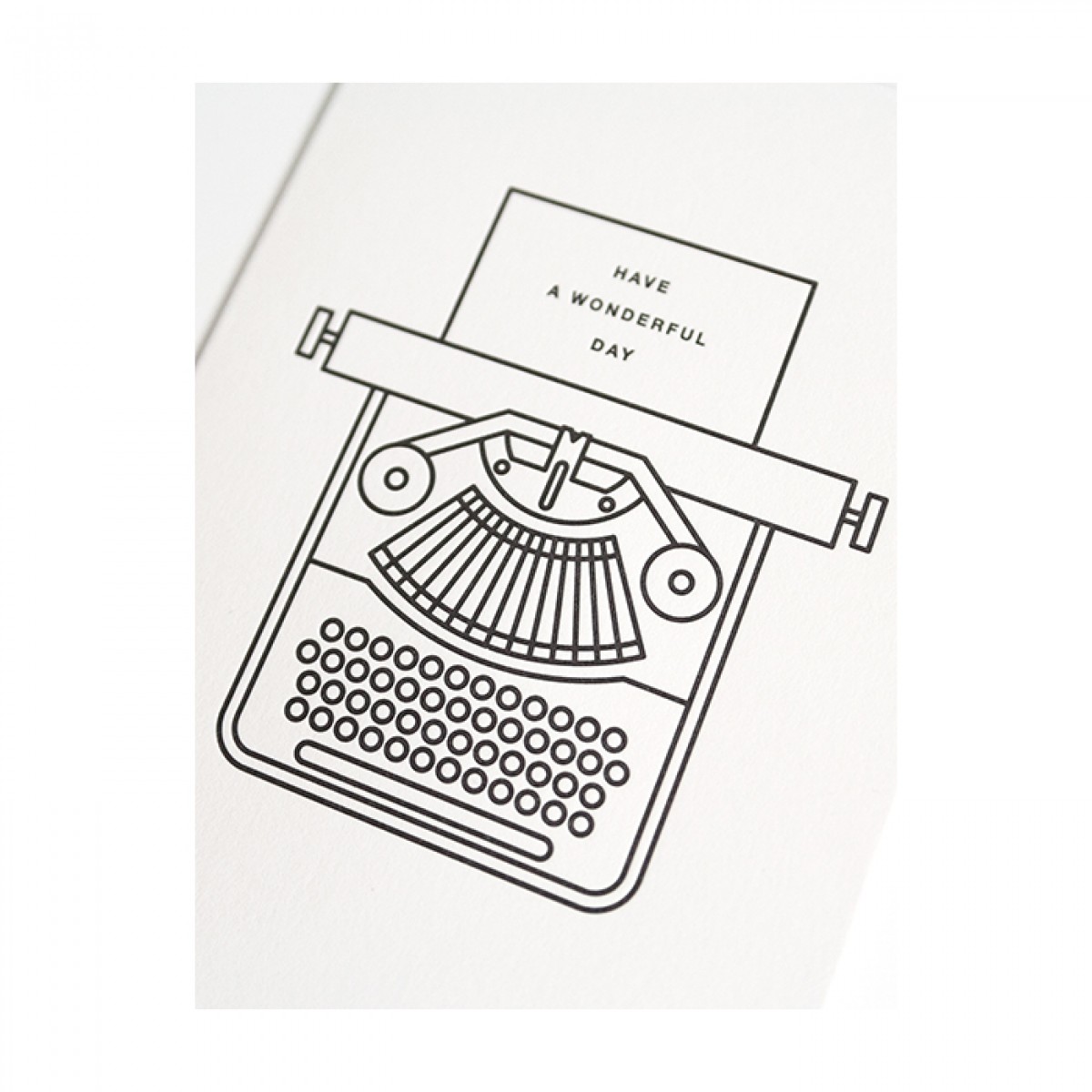 typewriter – Letterpress-Klappkarte  DIN A6 mit Umschlag
