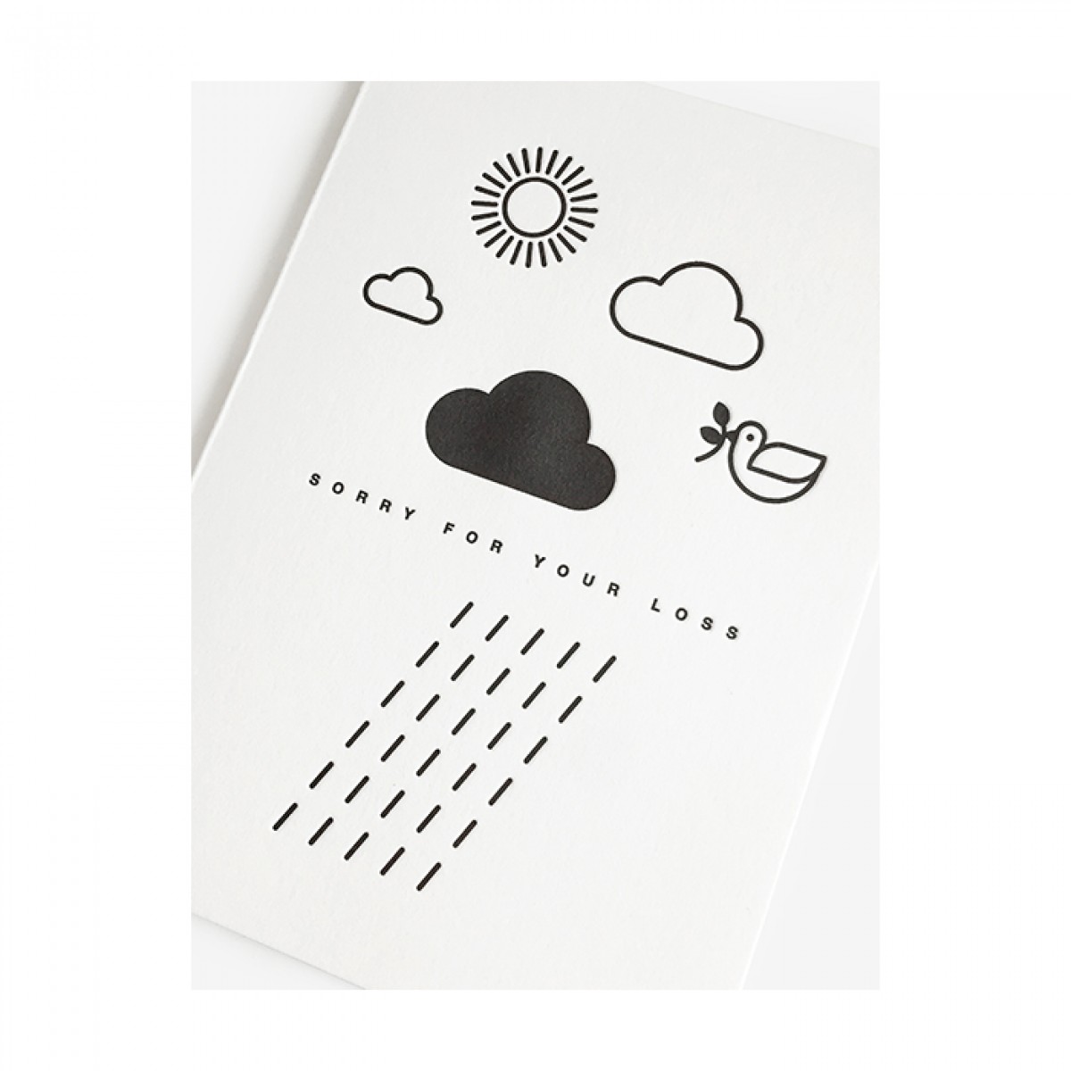redfries rainy days – Letterpress-Klappkarte DIN A6 mit Umschlag