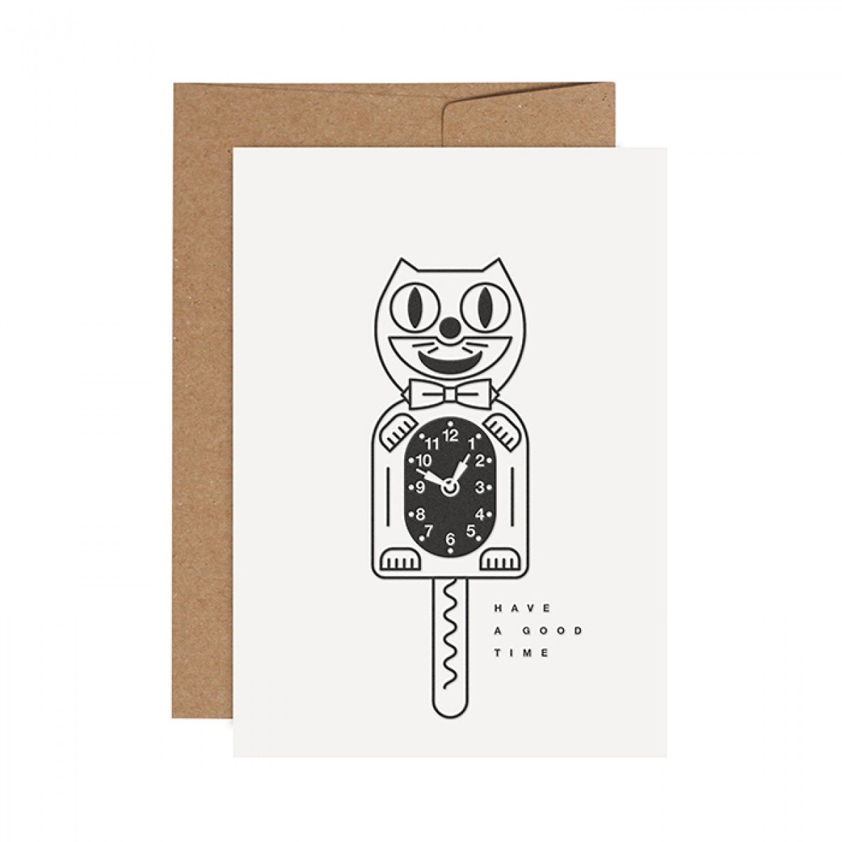 redfries black crazy cat – Letterpress-Klappkarte DIN A6 mit Umschlag, 3 Stück