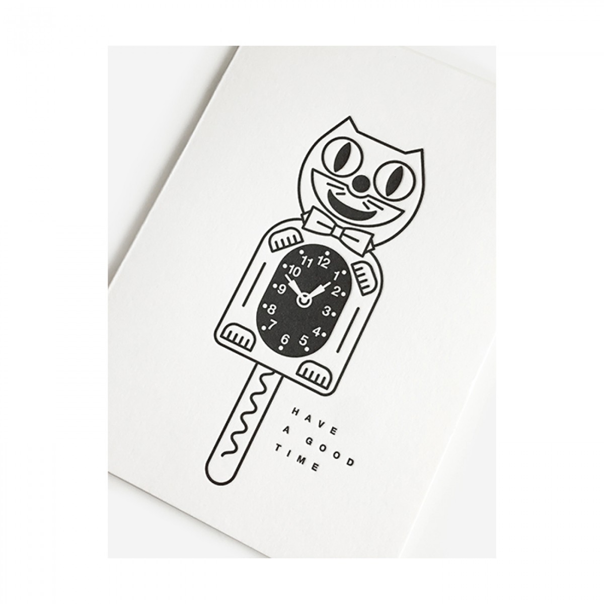 redfries black crazy cat – Letterpress-Klappkarte DIN A6 mit Umschlag