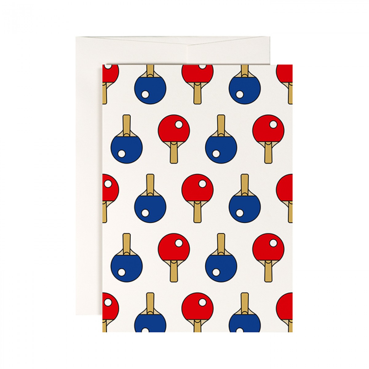 redfries ping pong – Klappkarte DIN A6 mit Umschlag, 3 Stück
