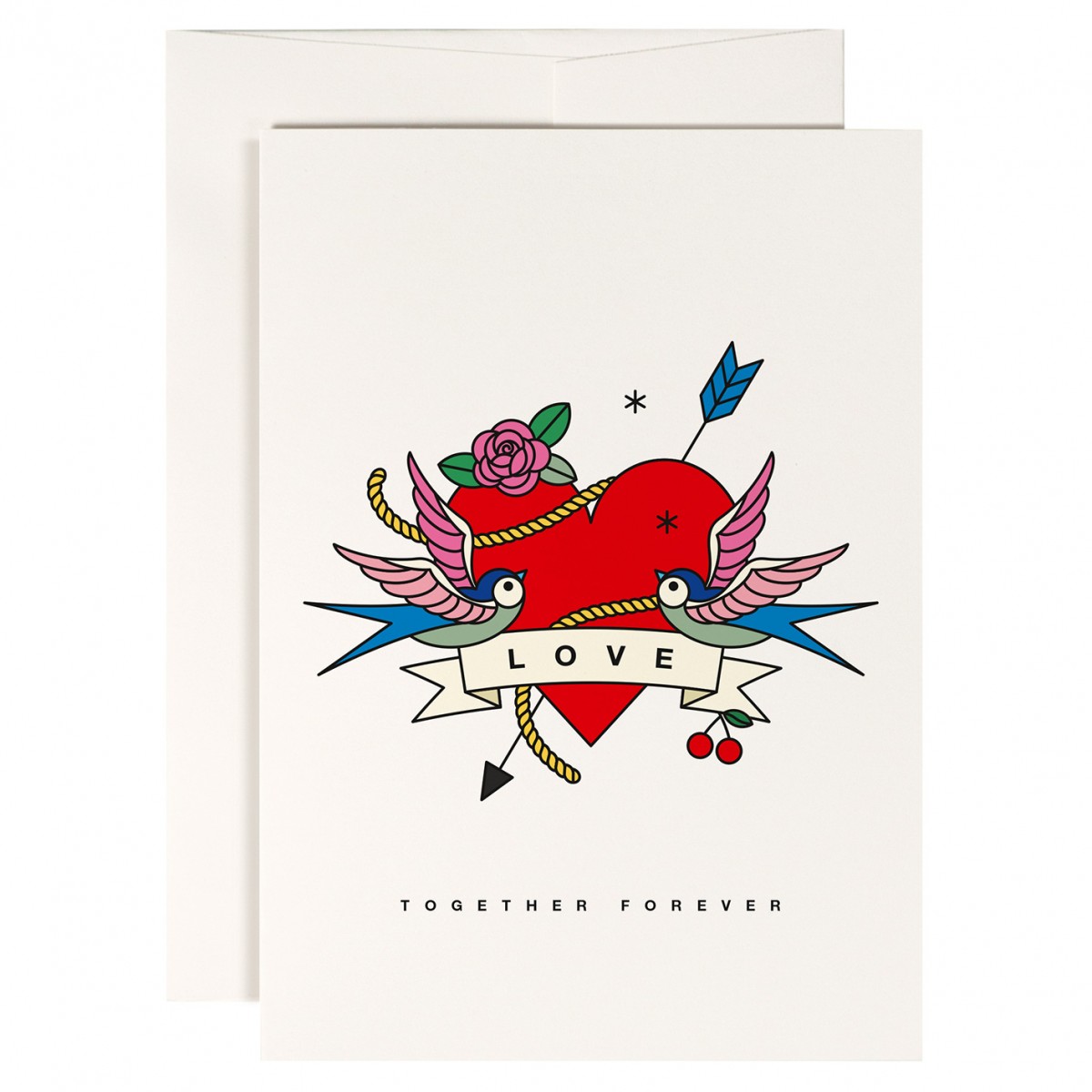redfries set true romance – Set mit 4 Klappkarten DIN A6 mit Umschlag