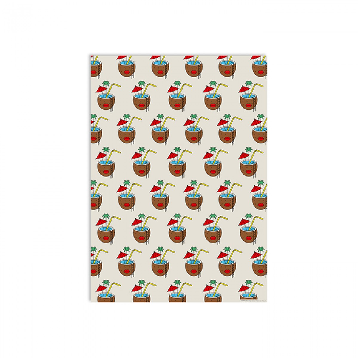 redfries wrap coconut dreams – Geschenkpapier DIN B2, 3 Bögen
