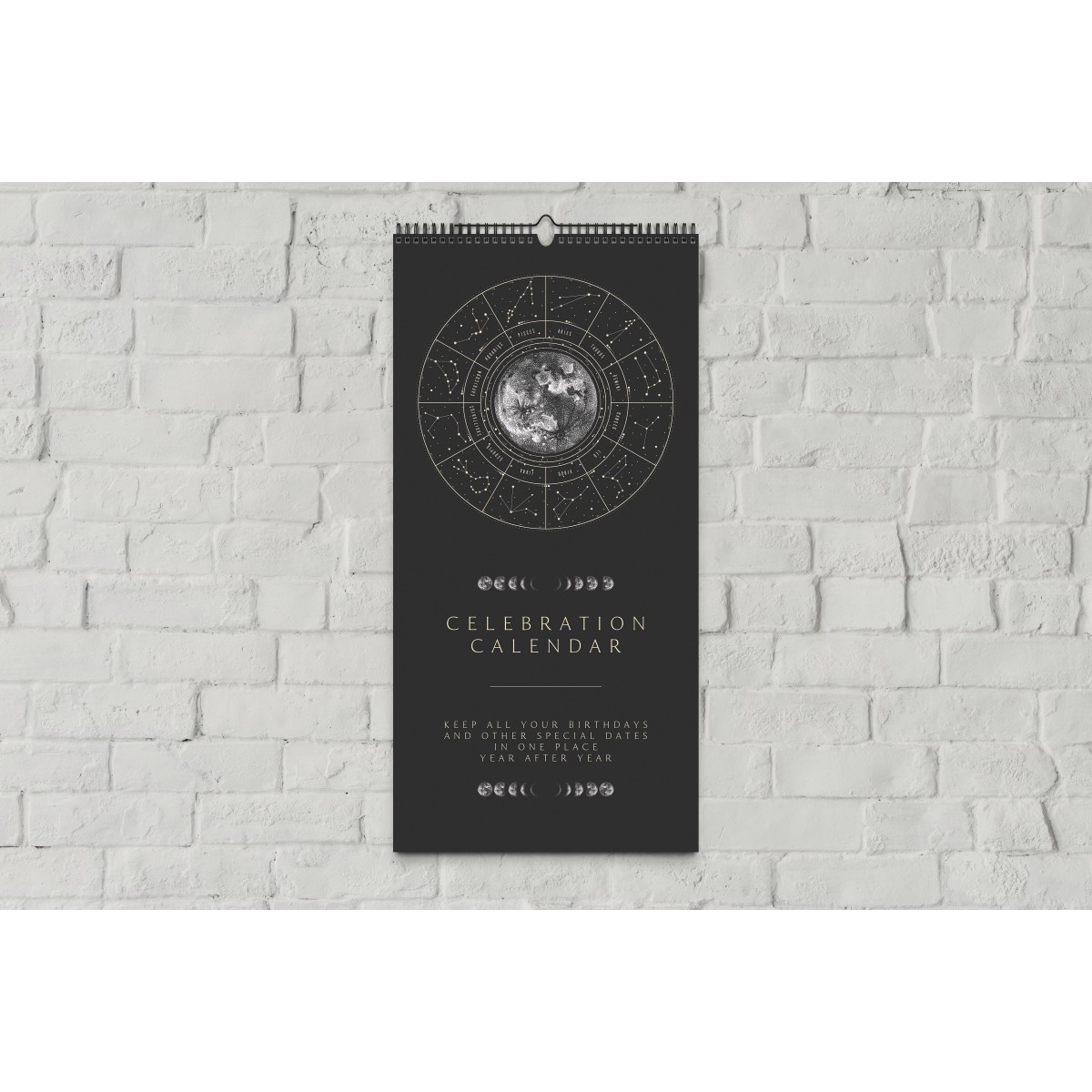 Ewiger Kalender Boho schwarz // ShellyCreates