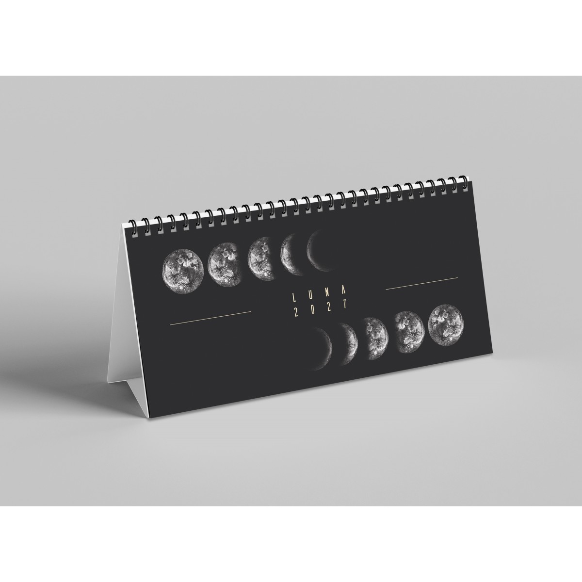 Mondkalender 2027 Tischkalender Schwarz // ShellyCreates