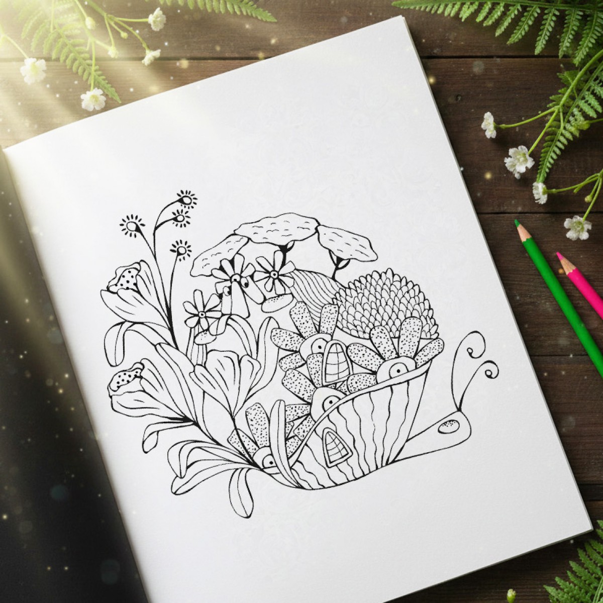 »Frühlings-Malbuch« zum Entspannen - Verena Pia