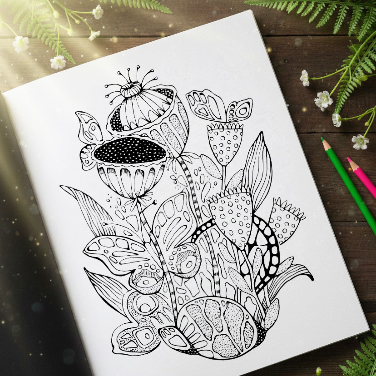 »Frühlings-Malbuch« zum Entspannen - Verena Pia