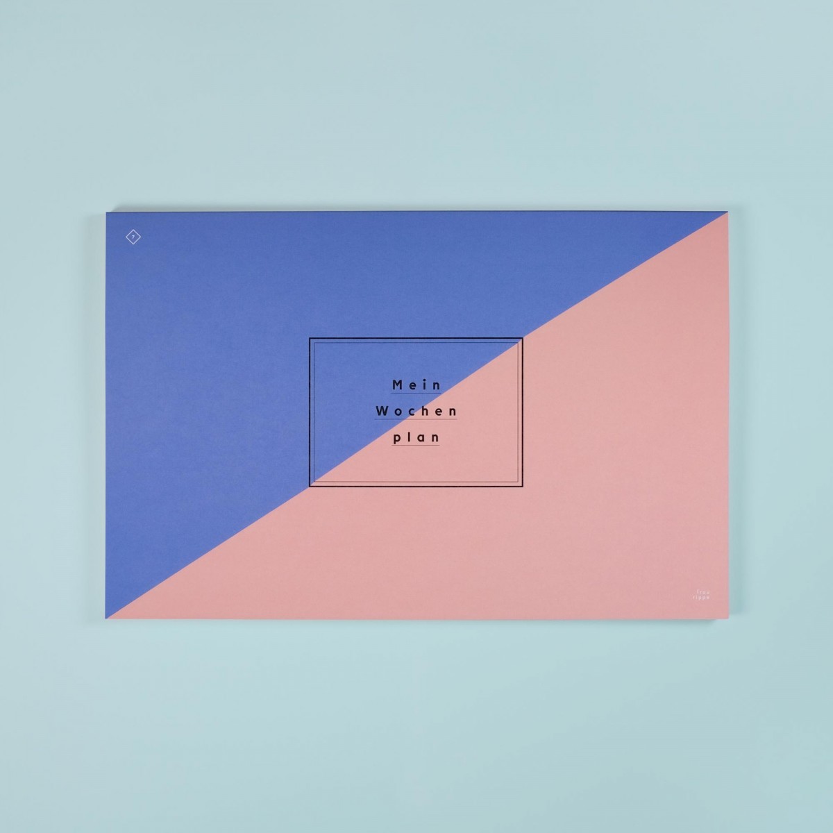 Wochenplaner mit Umschlag / Nr. 07 – blau & nude / frau rippe