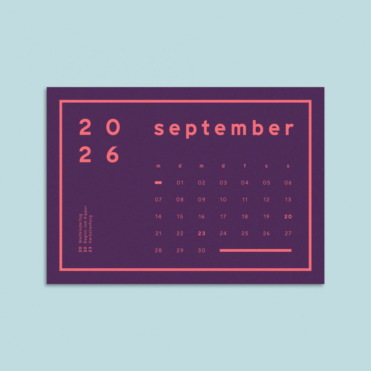 Postkartenkalender inkl. Kartenhalter / ab sofort / Frau Rippe