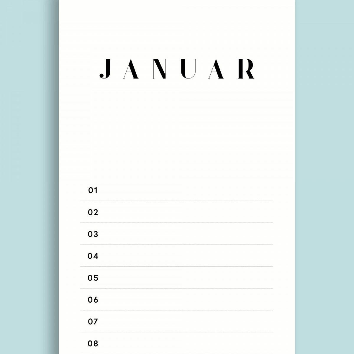 Geburtstagskalender Nr. 01 / immerwährend / frau rippe