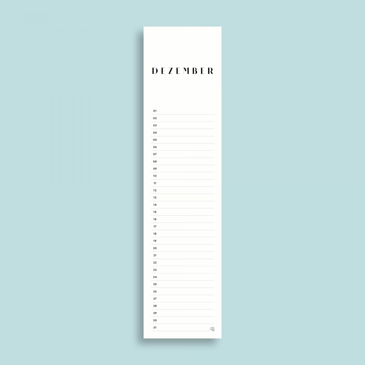 Geburtstagskalender Nr. 01 / immerwährend / frau rippe