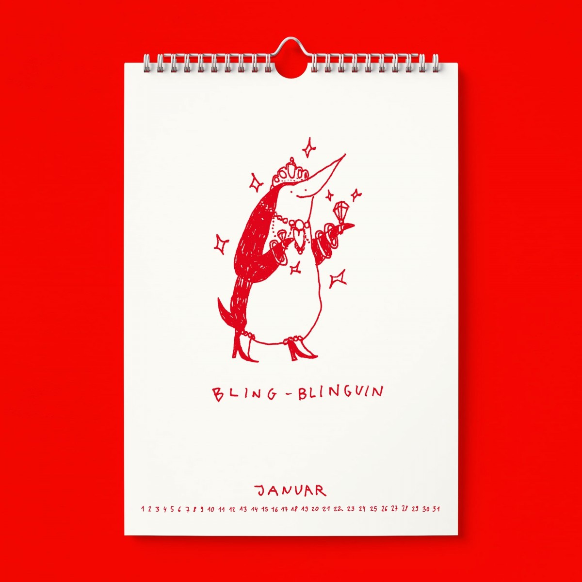 "Ich glaub ich Spinnguin! Schon 2026?!" Kalender by Gianluca Scigliano