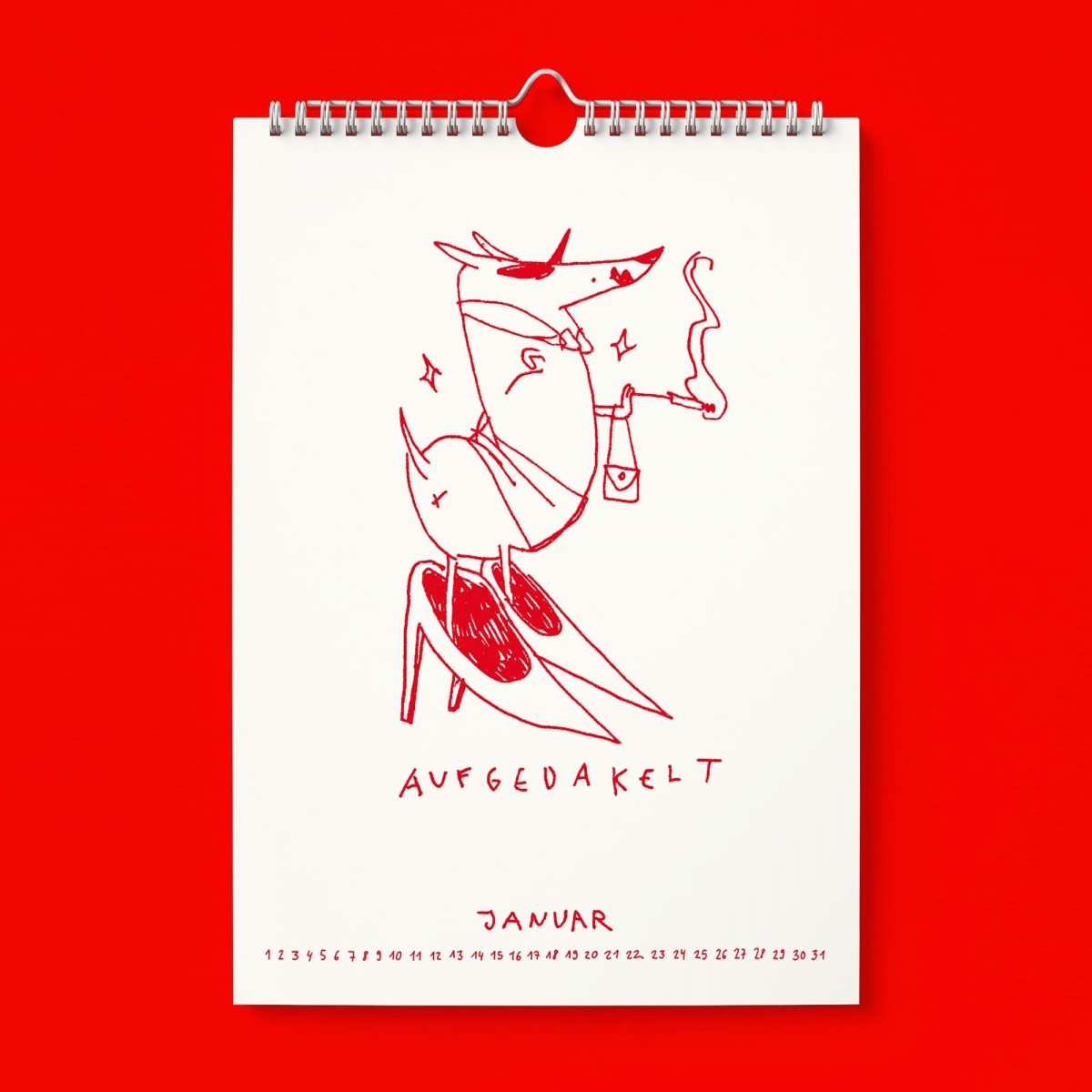 "Richtig auf Zackel durch 2026" Kalender by Gianluca Scigliano