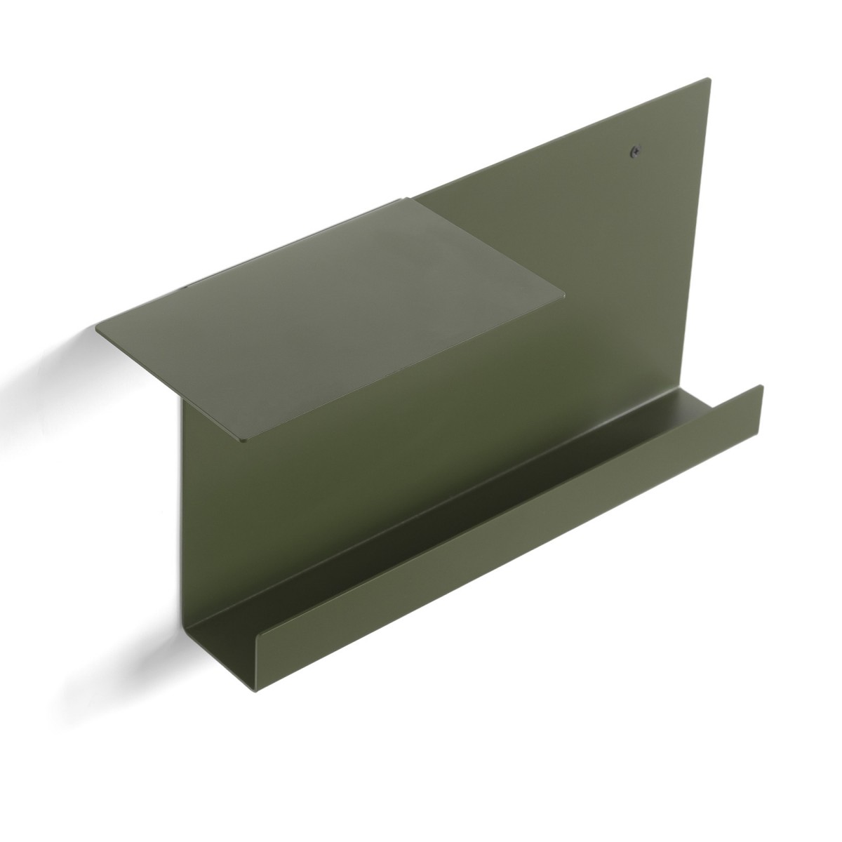 HERRRICHTER OBJEKTE - Wandregal mit Ablage - RAL 6003 Olivgrün
