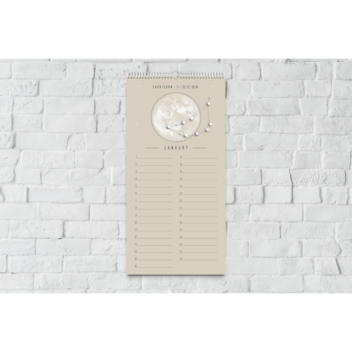 Ewiger Kalender Boho Beige // ShellyCreates