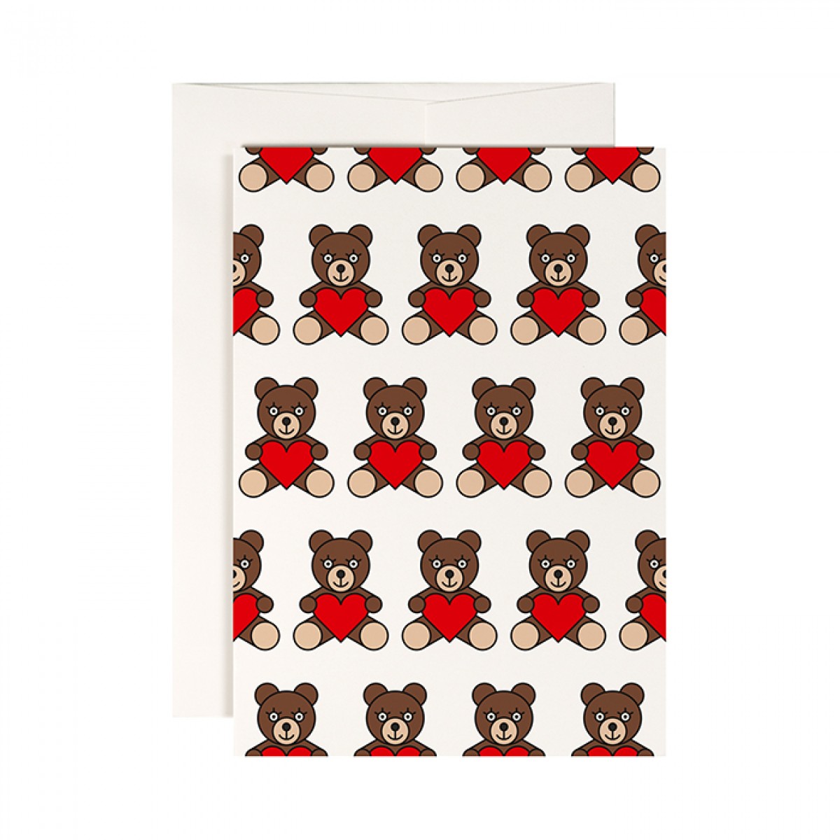 redfries teddy bear – Klappkarte DIN A6 mit Umschlag, 3 Stück, Liebe