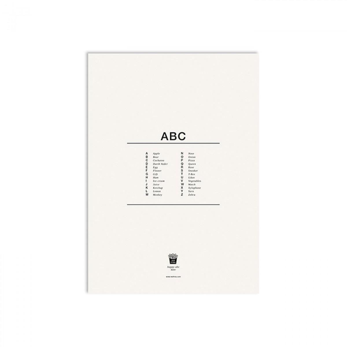 redfries happy abc – Kunstdruck DIN A3