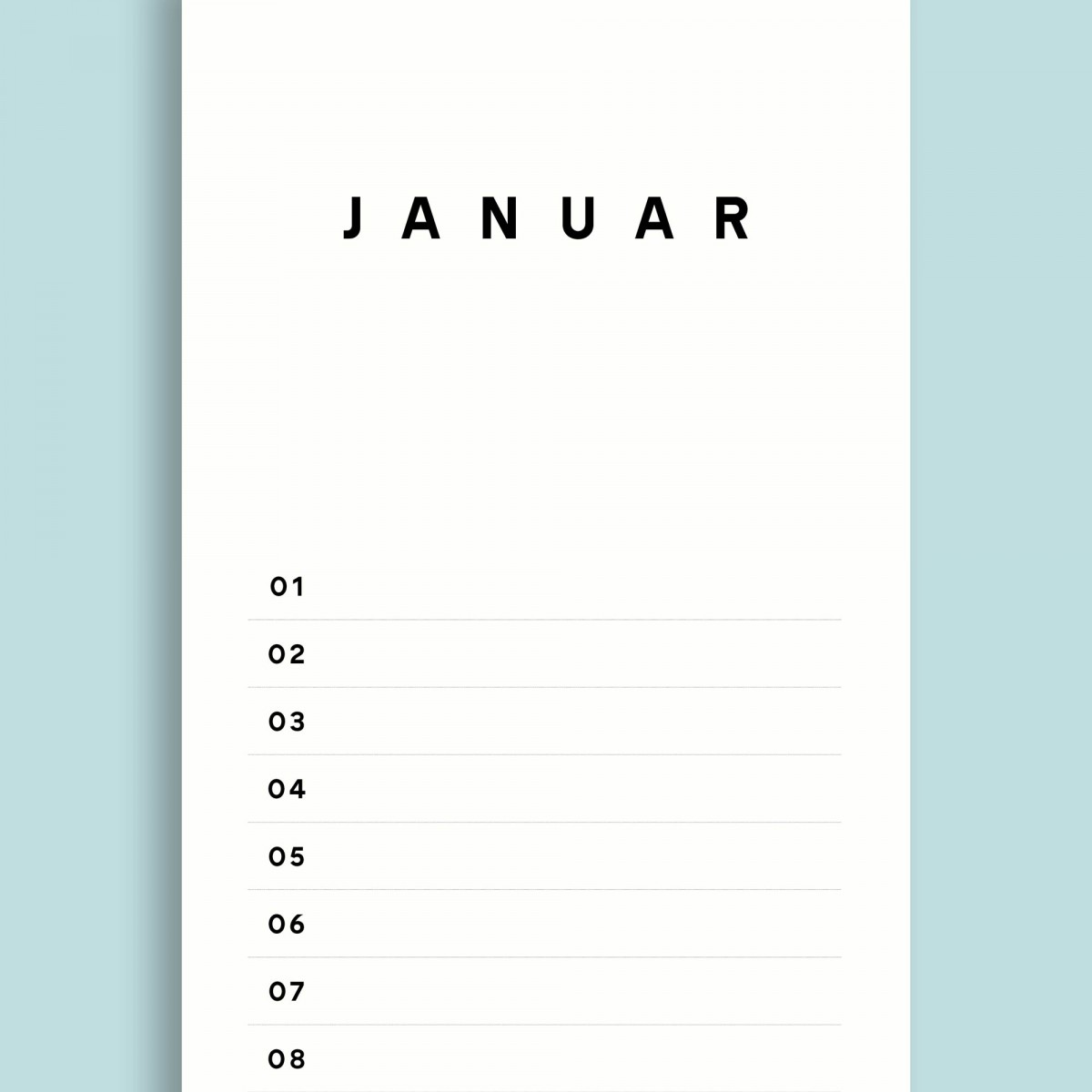Geburtstagskalender Nr. 02 / immerwährend / frau rippe