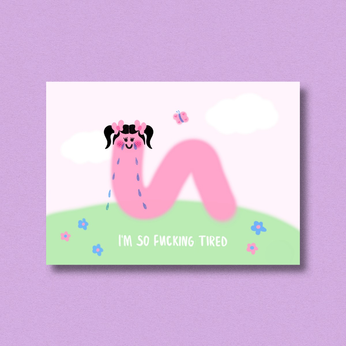 Postkarte I'm so tired ✿ Jenne Grassmann