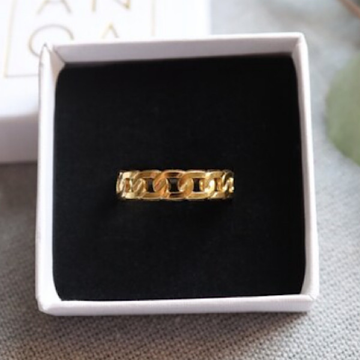 Anoa Ring Glieder Chain in Gold 