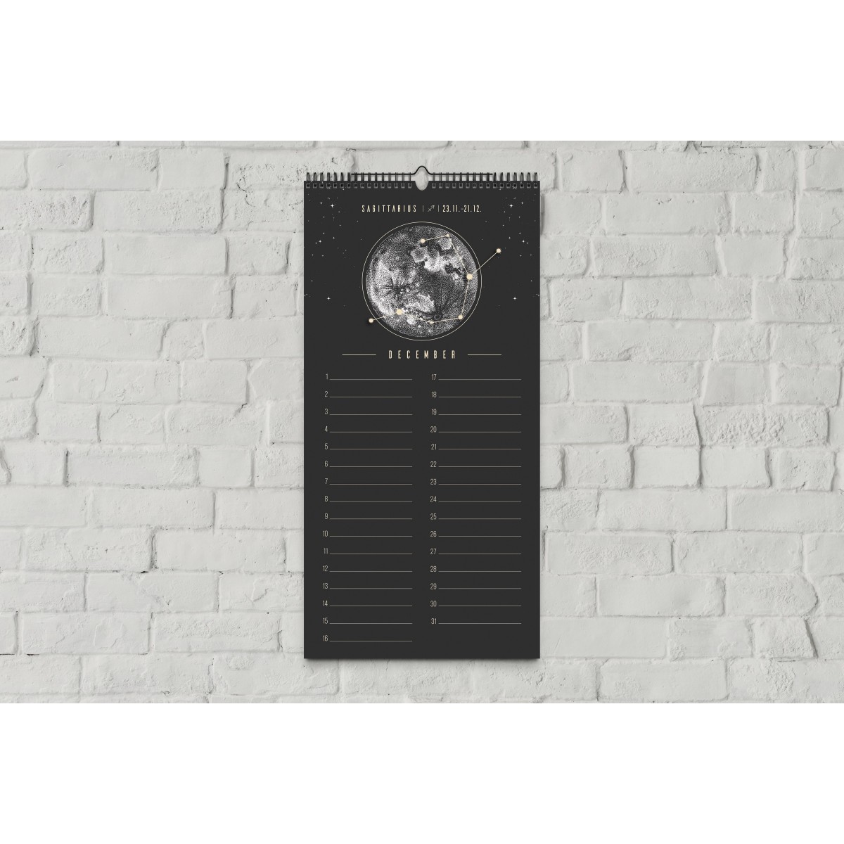 Ewiger Kalender Boho schwarz // ShellyCreates