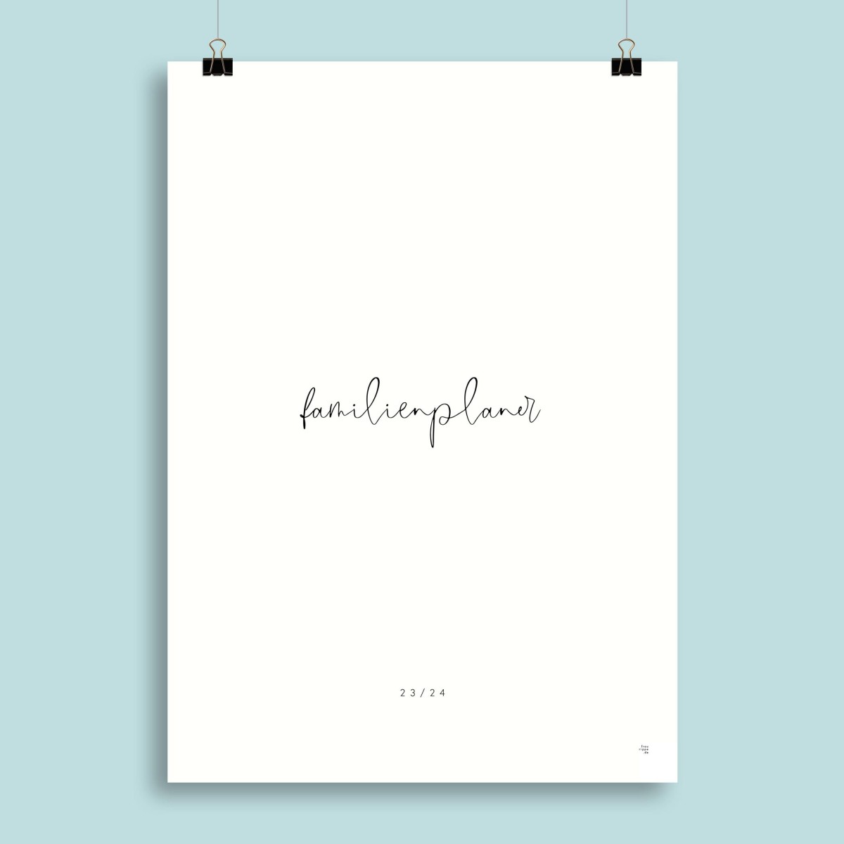 A3 Familienplaner Nr. 03 / 6 Spalten / ab sofort / frau rippe