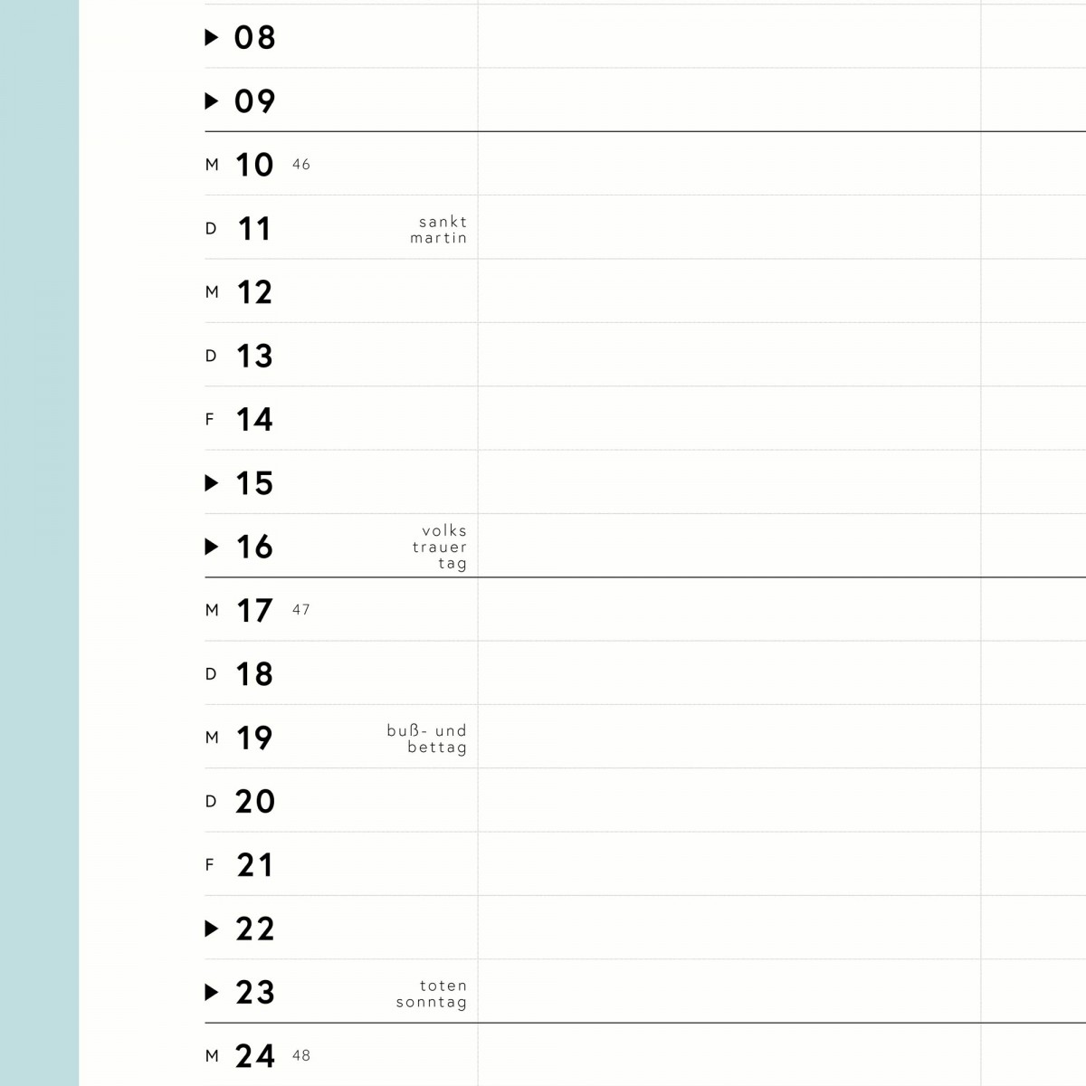 A4 Familienplaner Nr. 03 / 3 Spalten / ab sofort / frau rippe