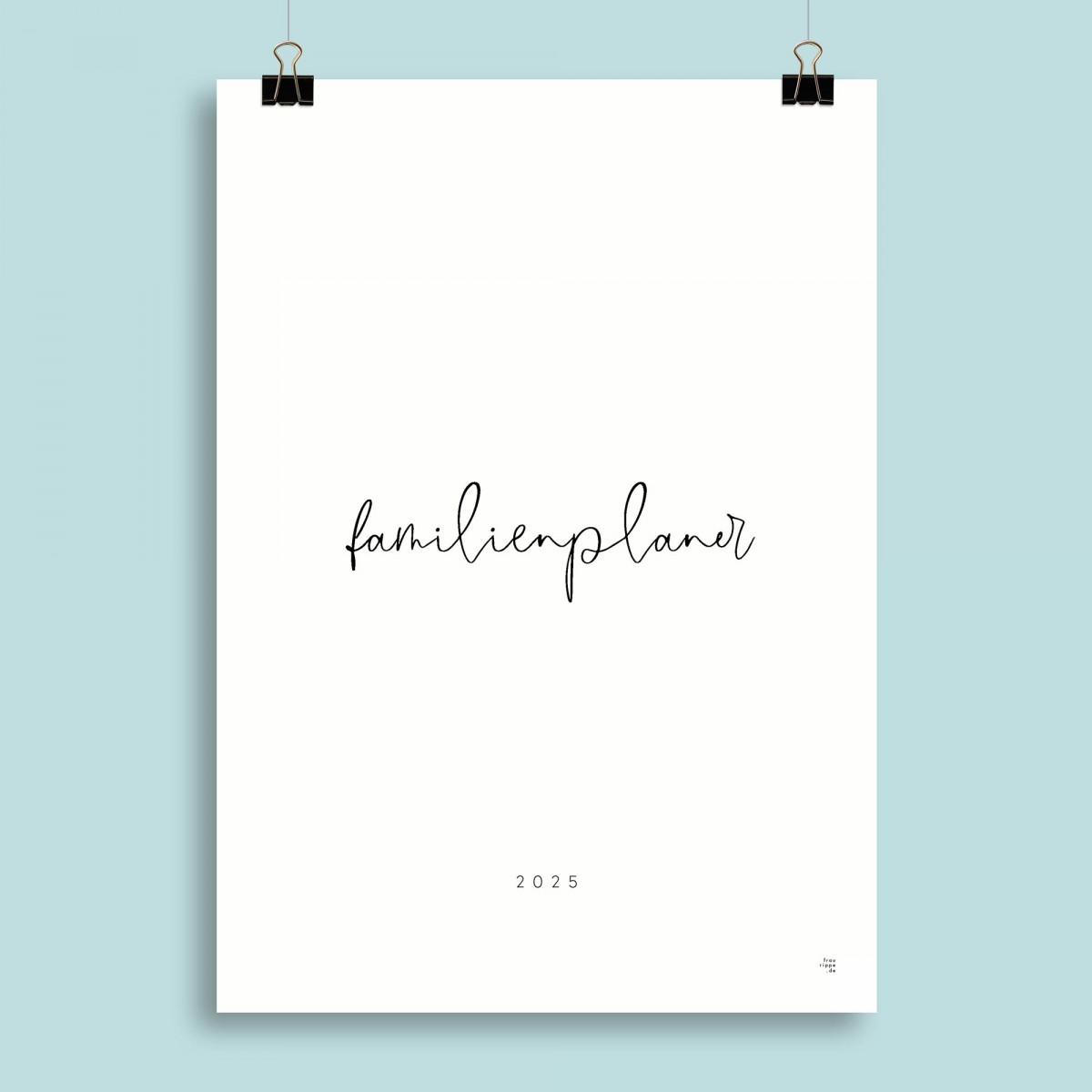 A4 Familienplaner Nr. 03 / 3 Spalten / ab sofort / frau rippe
