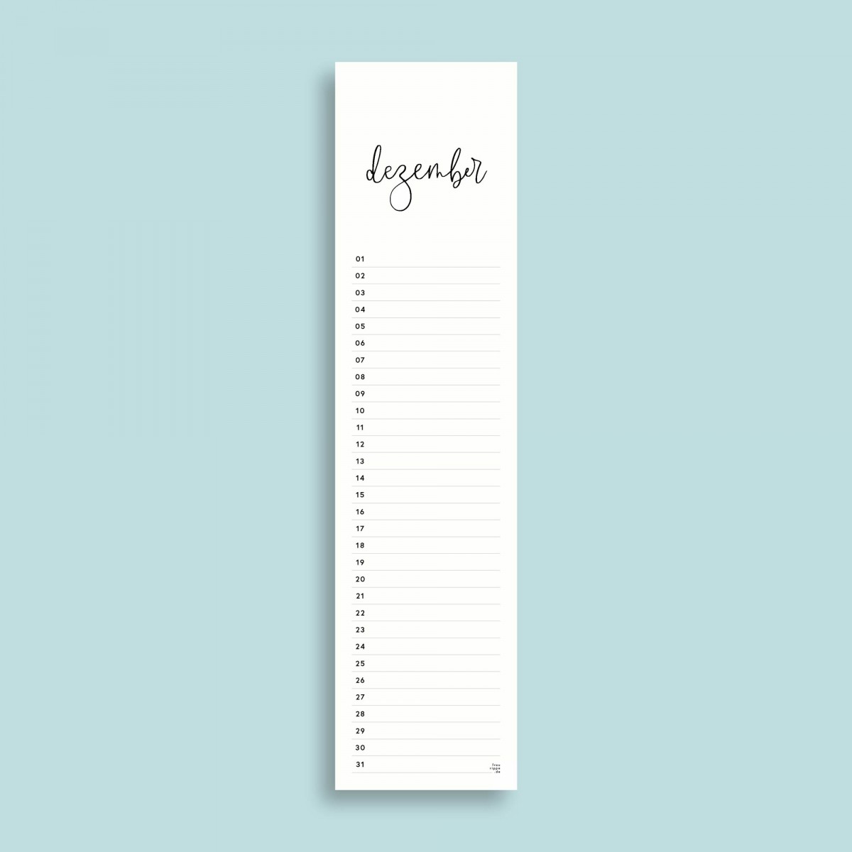 Geburtstagskalender Nr. 03 / immerwährend / frau rippe