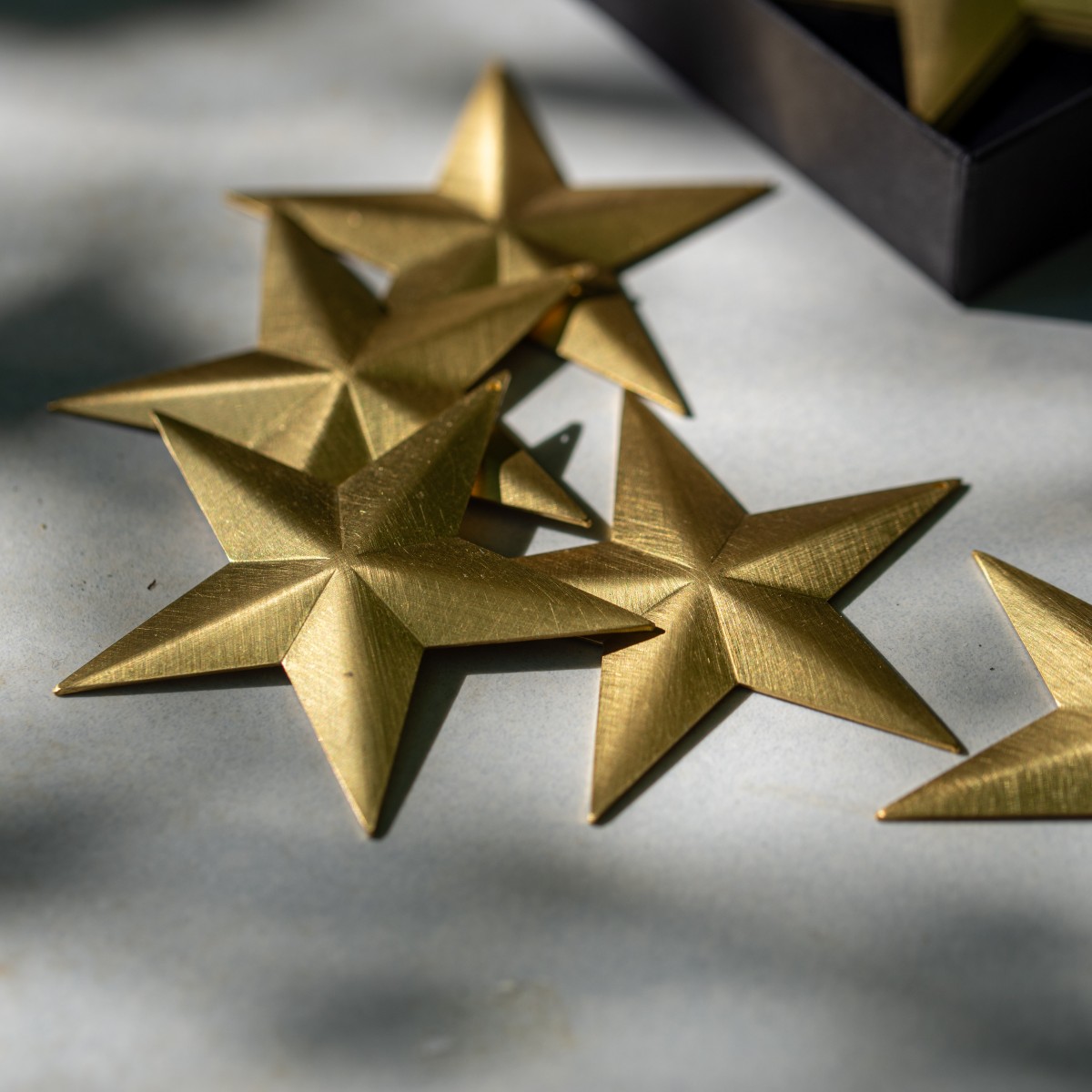 Messing Sterne 04.04 von Lhoch2 - 5er Set