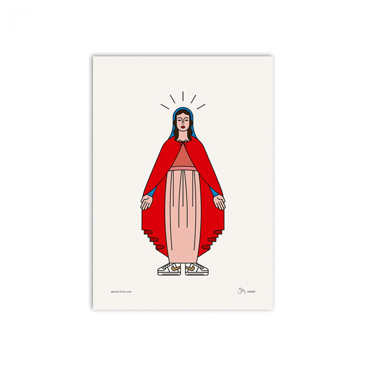 redfries maria loves you – Kunstdruck DIN A3