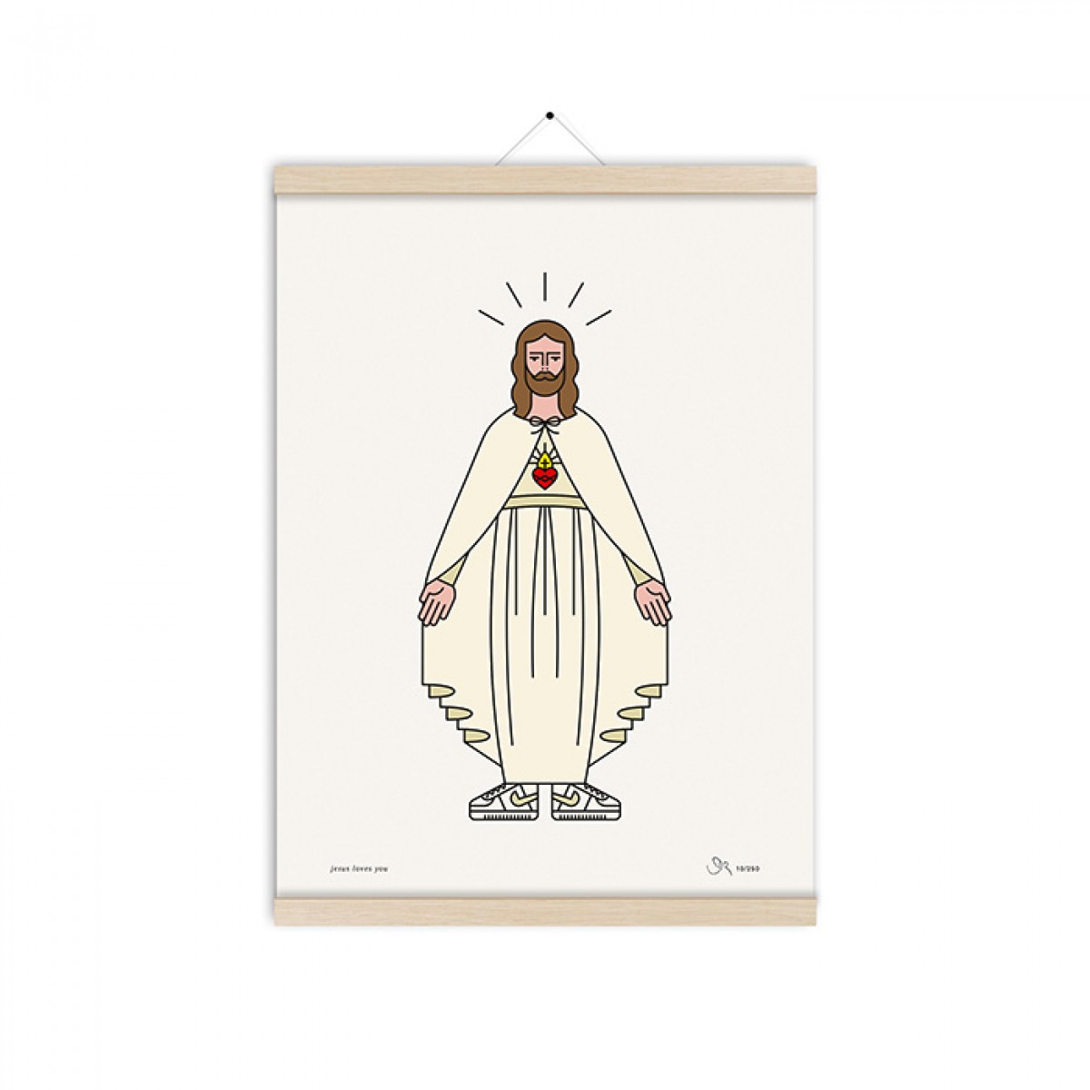 redfries jesus loves you – Kunstdruck DIN A3
