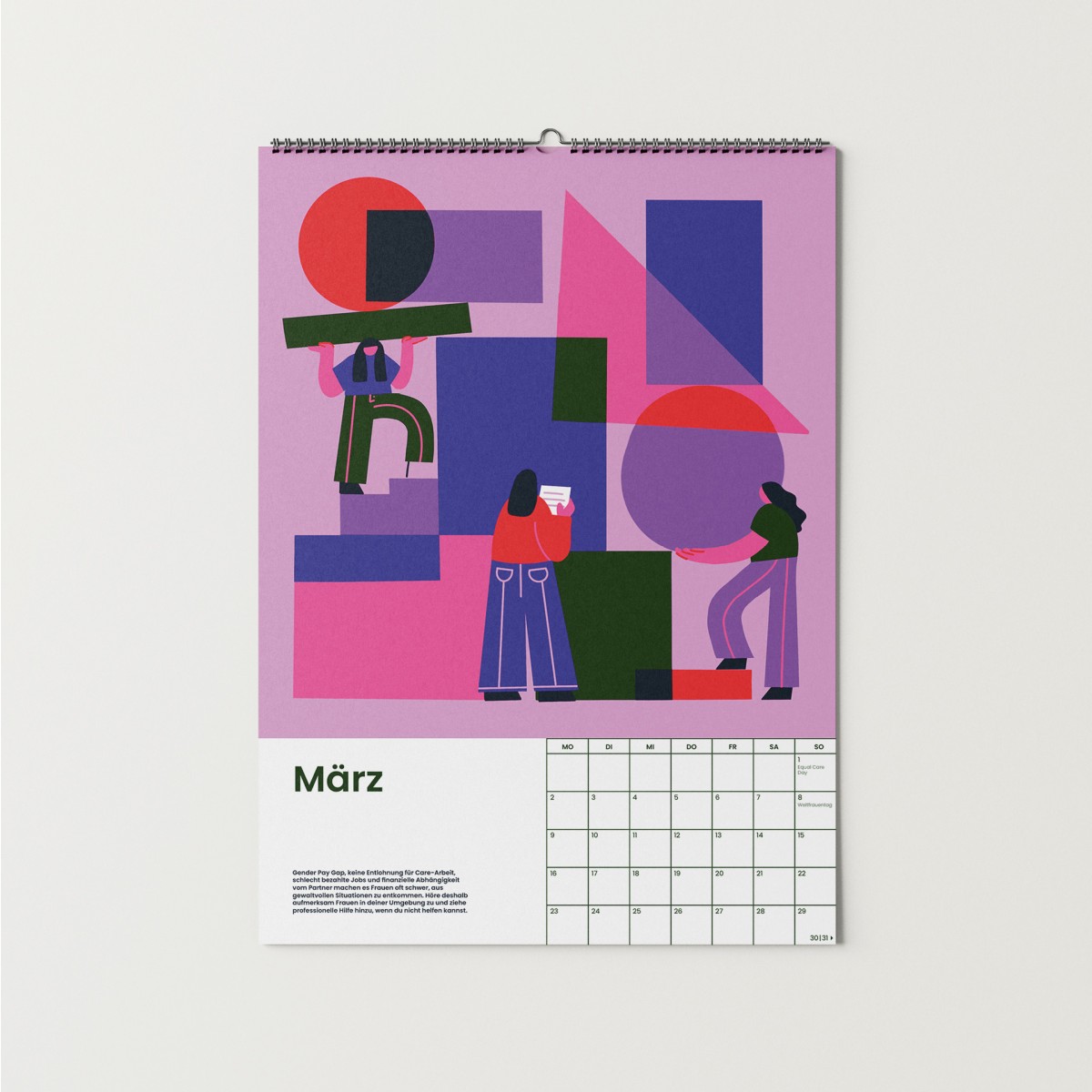 Girls in Motion Kalender 2026 - DIN A4 - 365 Tagen voller Gleichberechtigung, Female Empowerment & Vielfalt