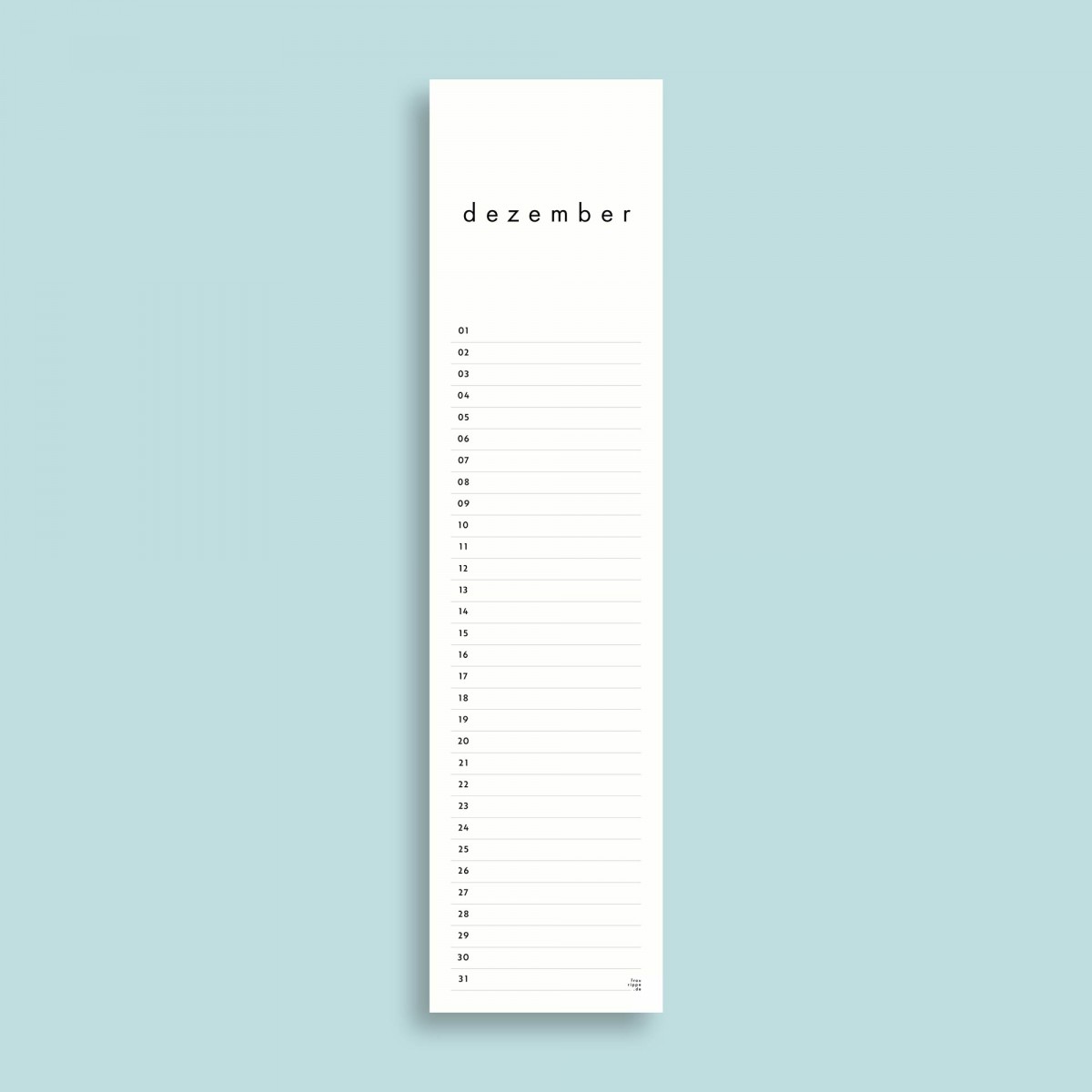 Geburtstagskalender Nr. 04 / immerwährend / frau rippe