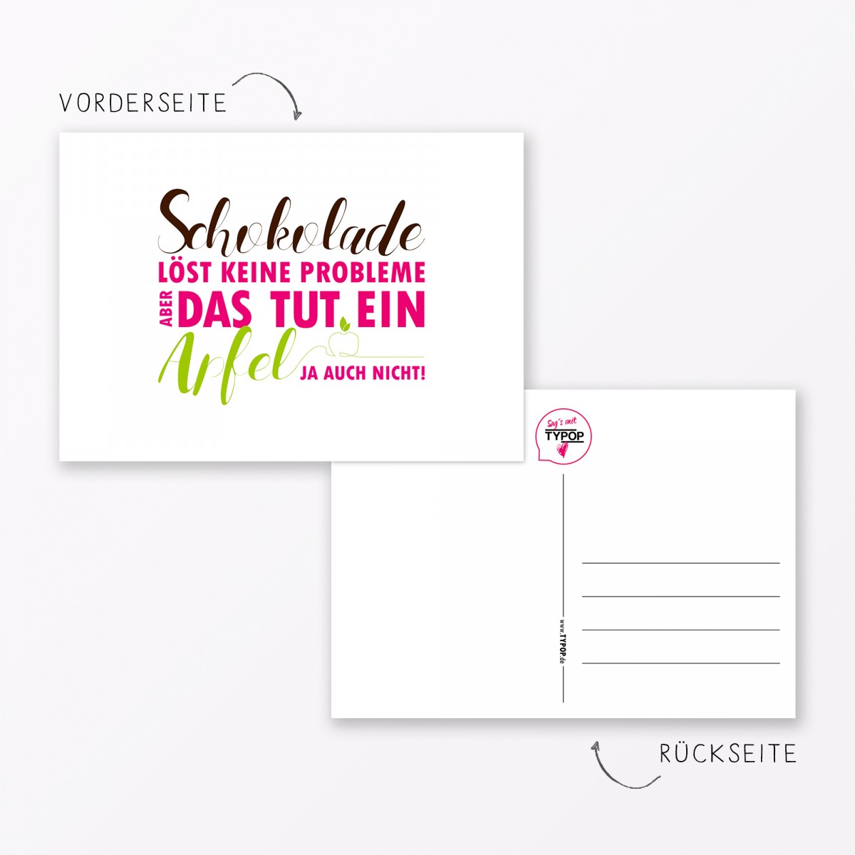 TYPOP 20-teiliges Postkarten-Set „Sprüche und Zitate“ DIN A6