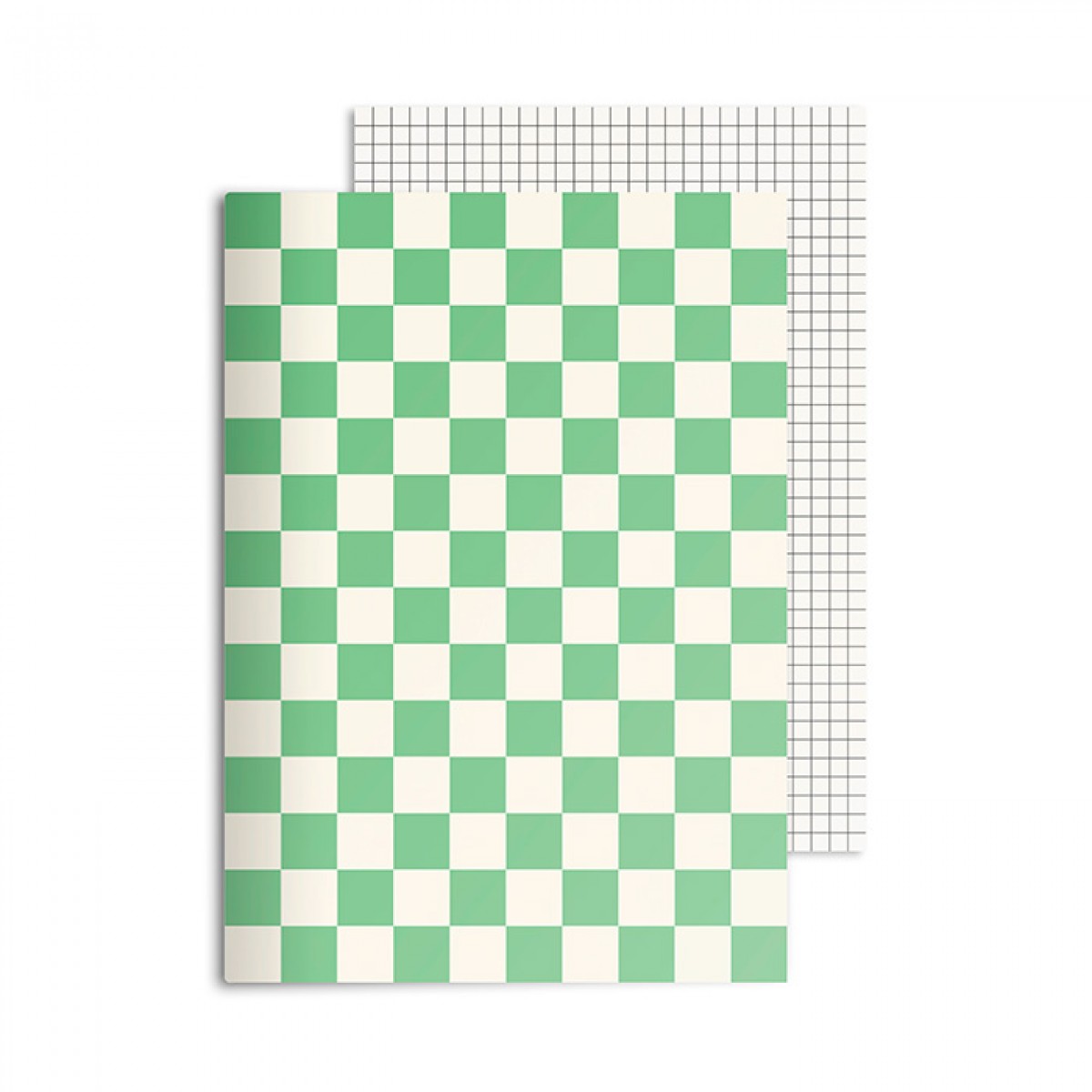 redfries checkered green – Notizheft DIN A5, 2 Stück