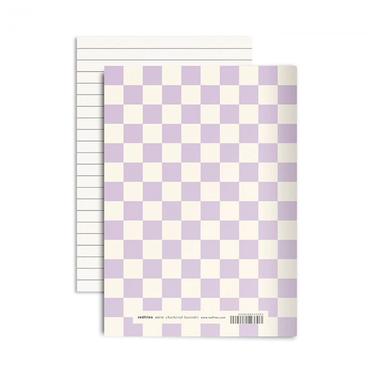 redfries checkered lavender – Notizheft DIN A5, 2 Stück