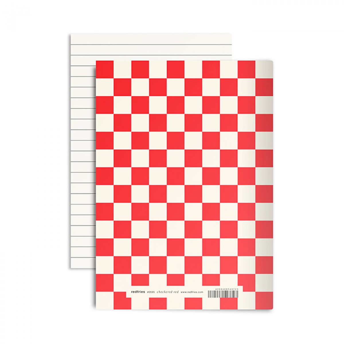 redfries checkered red – Notizheft DIN A5, 2 Stück