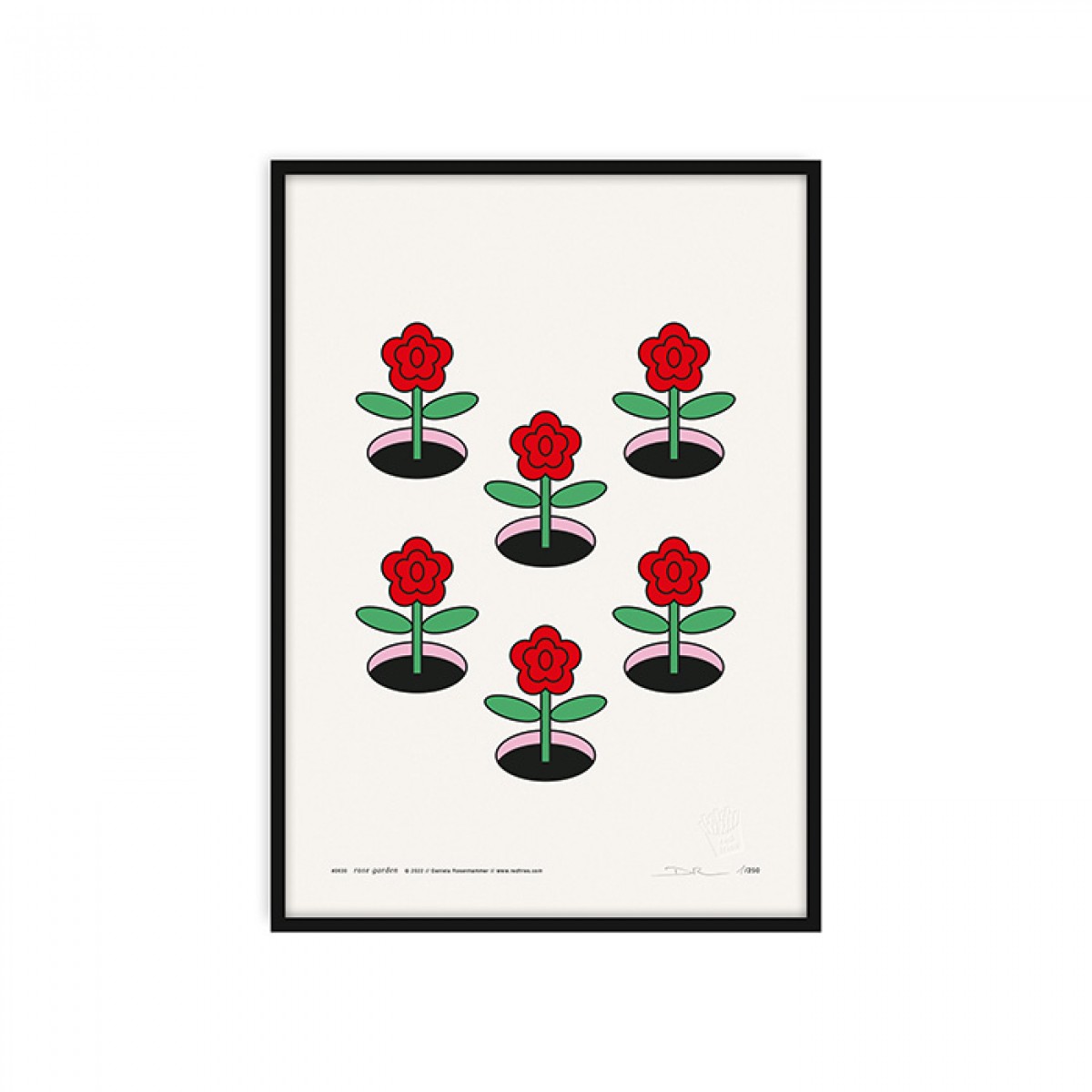 redfries rose garden a3 – Kunstdruck DIN A3