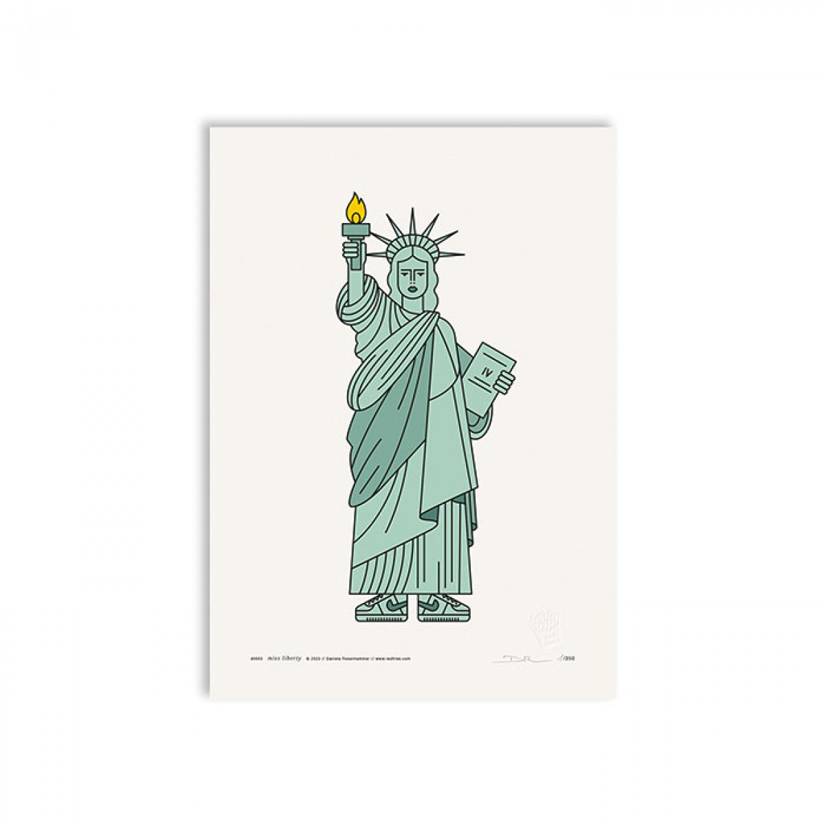 redfries miss liberty a3 – Kunstdruck DIN A3