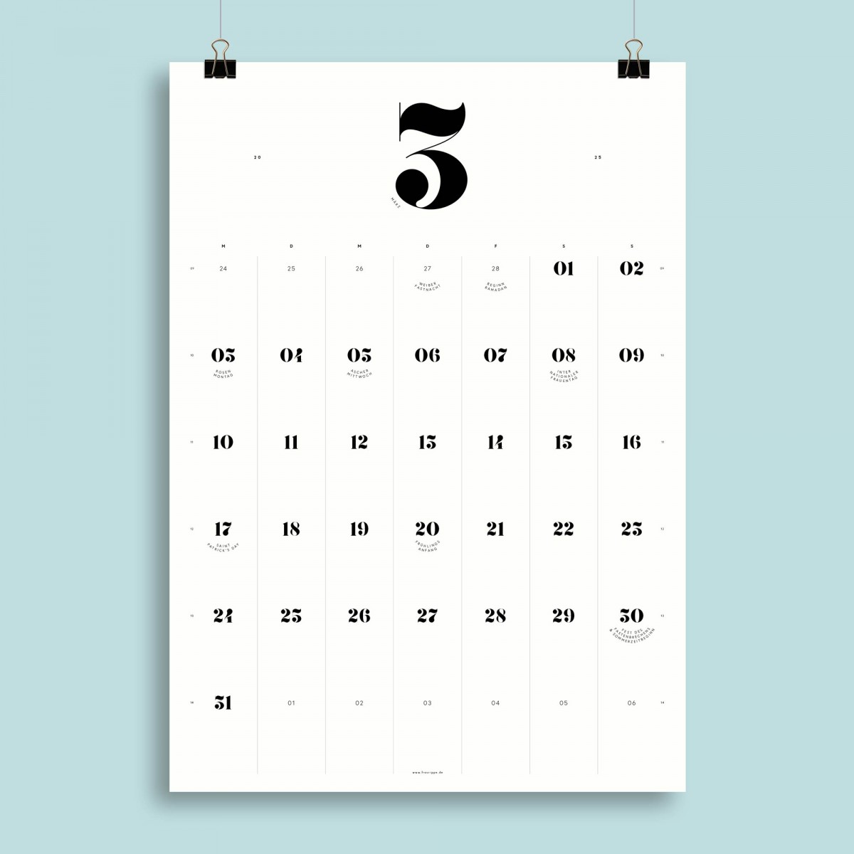 A3 Monatskalender Nr. 06 / ab sofort / frau rippe