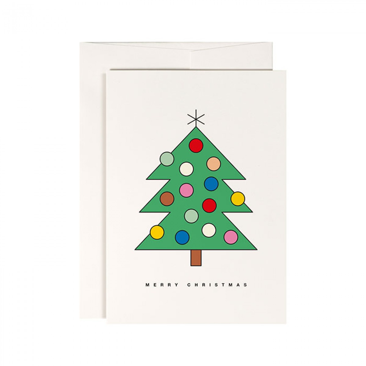 redfries decorated tree – 4 Stück Weihnachtskarten